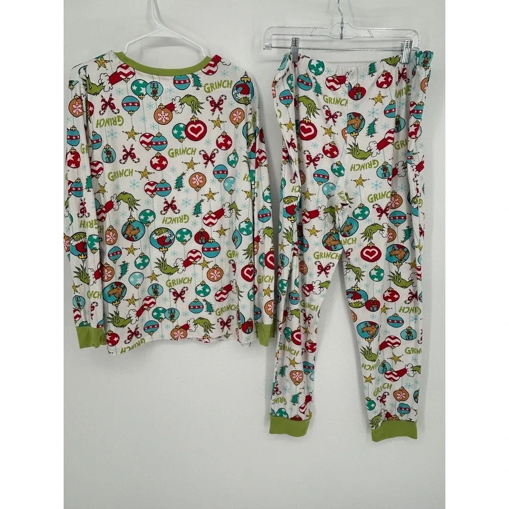 Dr Seuss The Grinch Pajama Set Girls XL 16-18 Nostalgic Christmas Holiday 2 Pc
